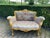 Late 20th French Louis XVI Gold and Velvet Settee For Sale - Image 6 of 12