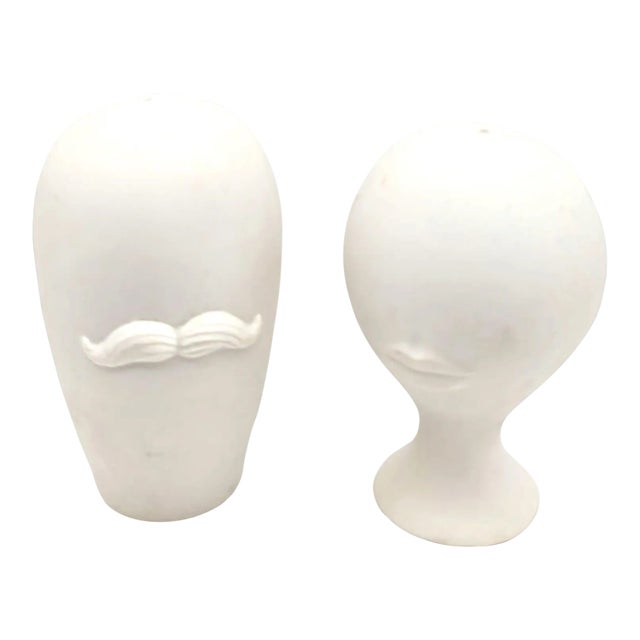 Jonathan Adler Mr & Mrs Muse Salt and Pepper Shakers, a Pair For Sale