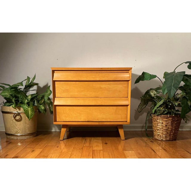Mid-Century Modern Two Drawer Chest/Nightstand by Birchcraft Baumritter, Circa 1960s For Sale - Image 11 of 12