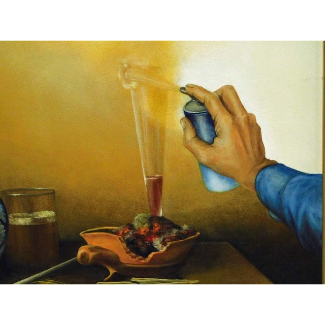 Fazly (Fazoil Ataullakhanov) "Creative Spray" Original Oil on Canvas Hand Signed For Sale - Image 4 of 11