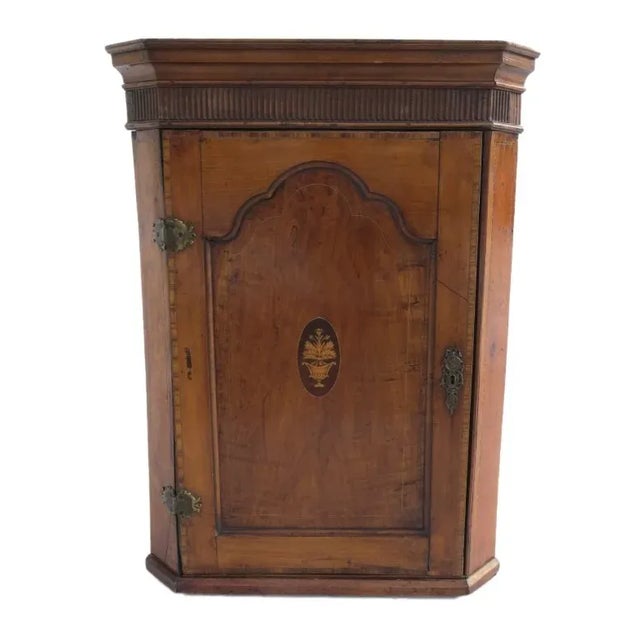 English Fruit Wood Hanging Corner Cupboard For Sale - Image 9 of 9