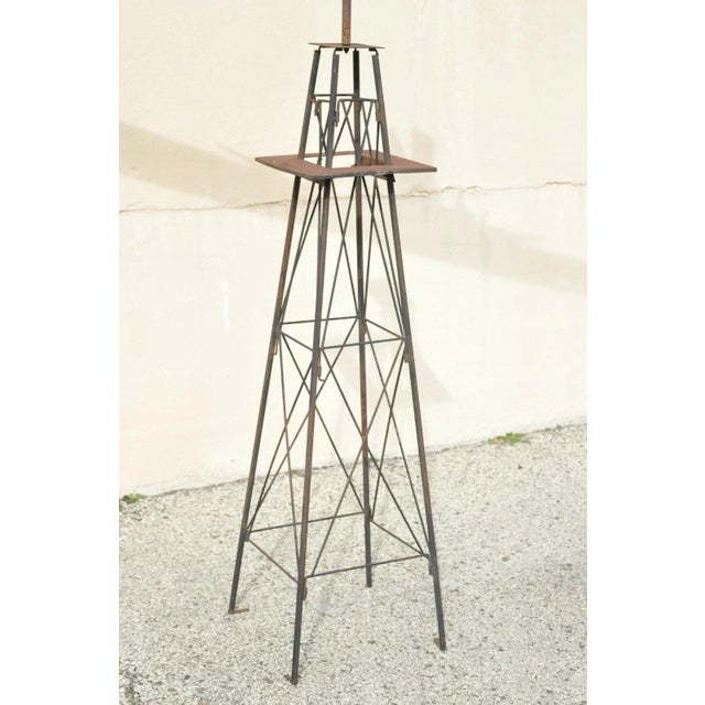 Traditional Early 20th Century Battleship Painted Steel Weathervane For Sale - Image 3 of 12