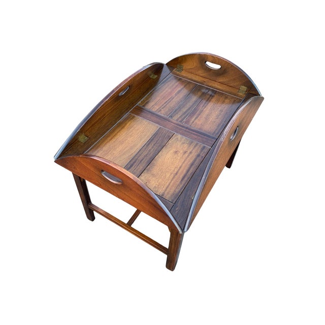 Wood Victorian Mahogany Butlers Tray Table For Sale - Image 7 of 7