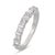 1950s Mid Century Baguette and Round Diamond Platinum Half Eternity Band, Size 4.5 For Sale - Image 5 of 7