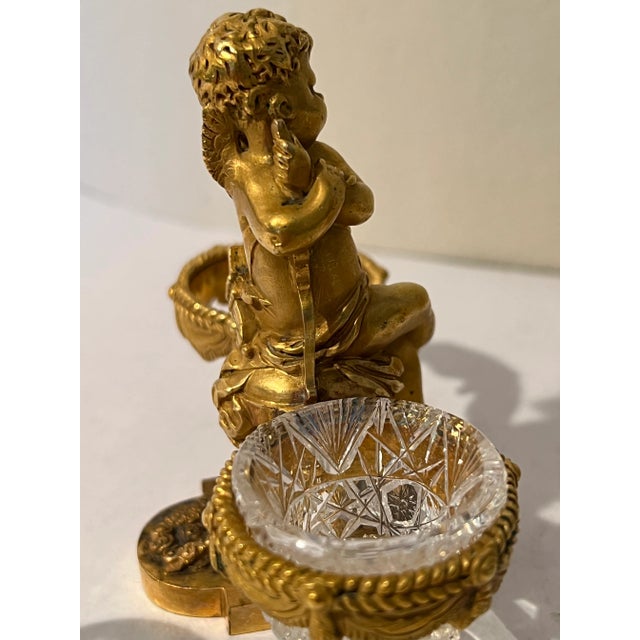 19th Century Baccarat Gilt Bronze & Crystal Double Salt Cellars- a Pair For Sale In Boston - Image 6 of 11