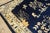 Navy Blue 1880s Blue Navy Open Field Chinoiserie Pattern Antique Chinese Peking Rug For Sale - Image 8 of 12