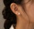 Traditional Late 20th Century 14K Yellow Gold Diamond Stud Earrings, Pair For Sale - Image 3 of 3