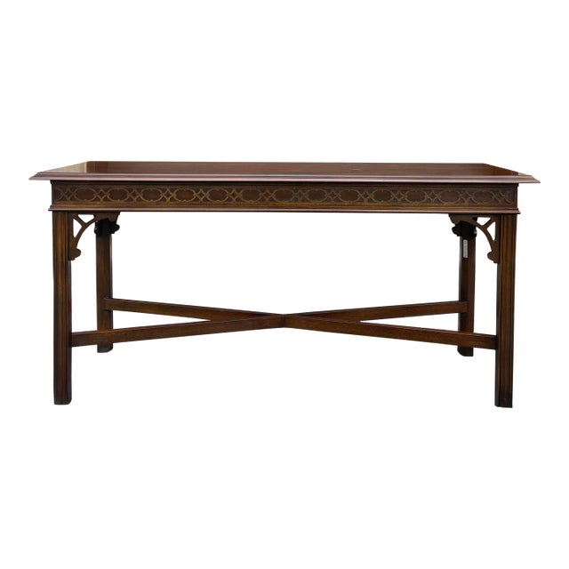 Vintage Drexel Bicentennial Collection Chippendale Mahogany Console or Sofa Table For Sale