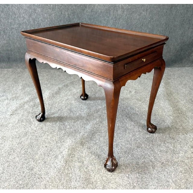 This Statton Olde Towne solid cherry whiskey table embodies refined craftsmanship and timeless design, featuring a tray-...