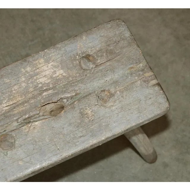 Small Antique Milking Dairy Stool, 1900 For Sale - Image 6 of 11