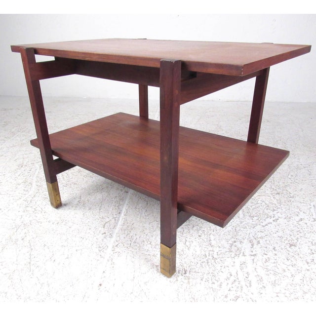 1960s 1960s Mid-Century Two-Tier End Table For Sale - Image 5 of 12