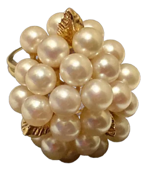 14k Gold Pearl Ring, Size 6.25, 20th C.