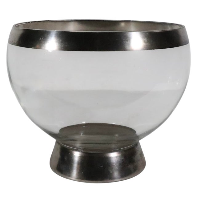 Large Mid 20th Century Dorothy Thorpe Silver Band Punch Bowl For Sale - Image 12 of 12
