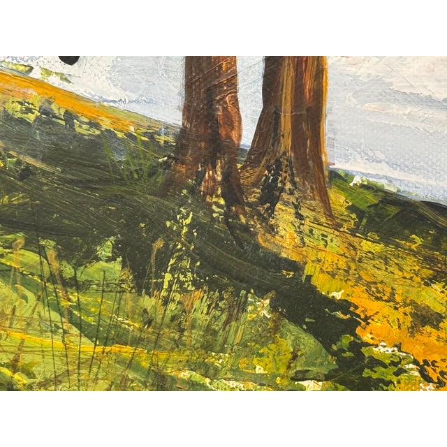 Textile Tall Riverside Pine Trees in the English Countryside with dappled light & water 2009 For Sale - Image 7 of 16