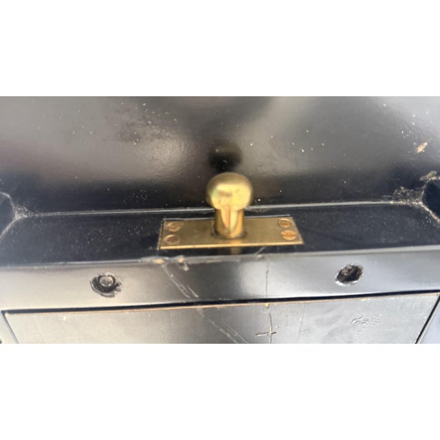 Wood Maitland-Smith Hand-Painted Chinoiserie Tilt-Top Table, Philippines For Sale - Image 7 of 13