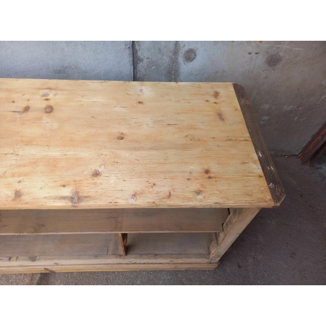 Wood Vintage Fir Store Counter For Sale - Image 7 of 18
