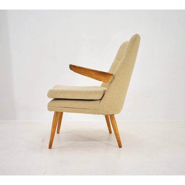 Gold Vintage Armchair, Czechoslovakia, 1950s For Sale - Image 8 of 18