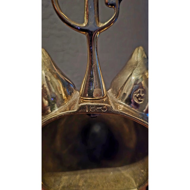 Brass Mid-20th Century Virginia Metalcrafters Brass Fox Head and Riding Crop Doorstop For Sale - Image 8 of 12