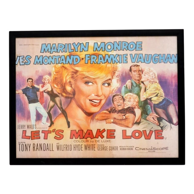 Vintage Framed Marilyn Monroe Let’s Make Love Film Poster For Sale