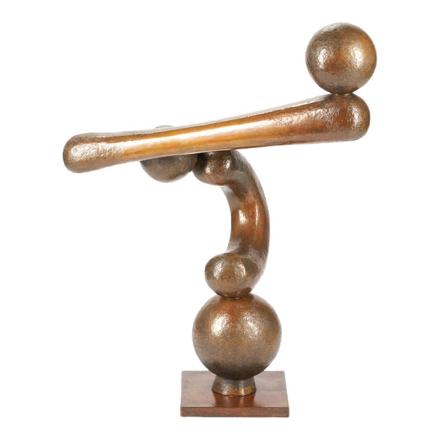 Late 20th Century Andreas Loewy Bronze Sculpture, "Playtime" For Sale