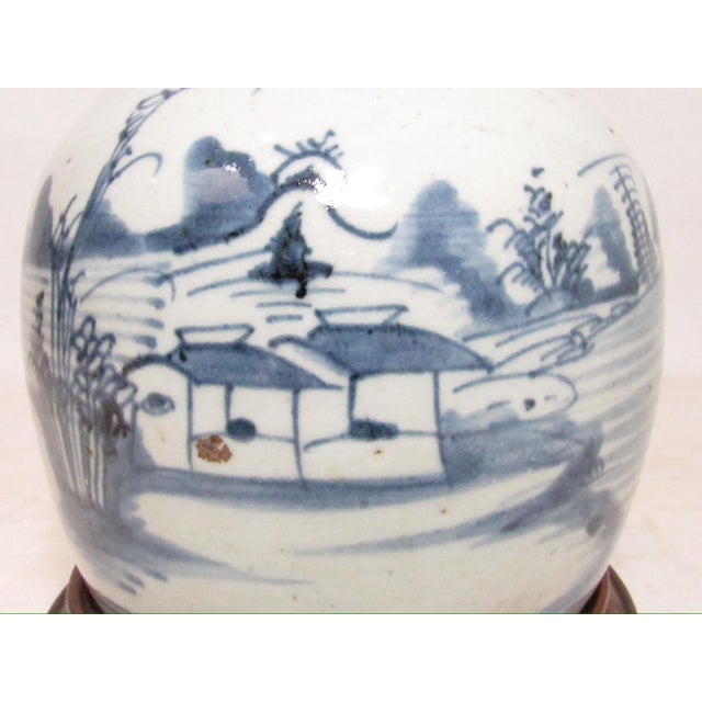 Antique Chinese Porcelain Ginger Jar Lamp For Sale - Image 13 of 13