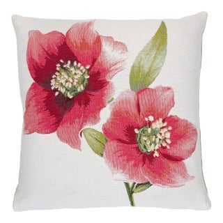 Hellebores in Bloom Tapestry Cushion With Feather Filler - 46 X 46cm For Sale