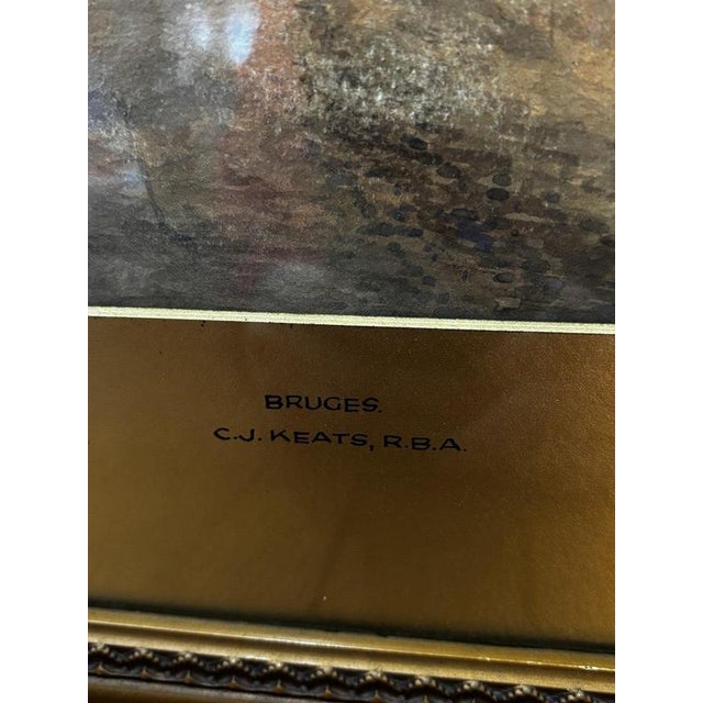 Charles James Keats, Bruges, Watercolour, Framed For Sale - Image 11 of 18