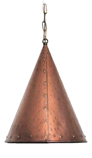 Cone Shaped Handmade Copper Pendant, 1970s