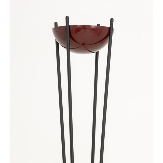 Modern Koch and Lowy Black Patinated Steel Halogen Floor Lamp For Sale - Image 3 of 7