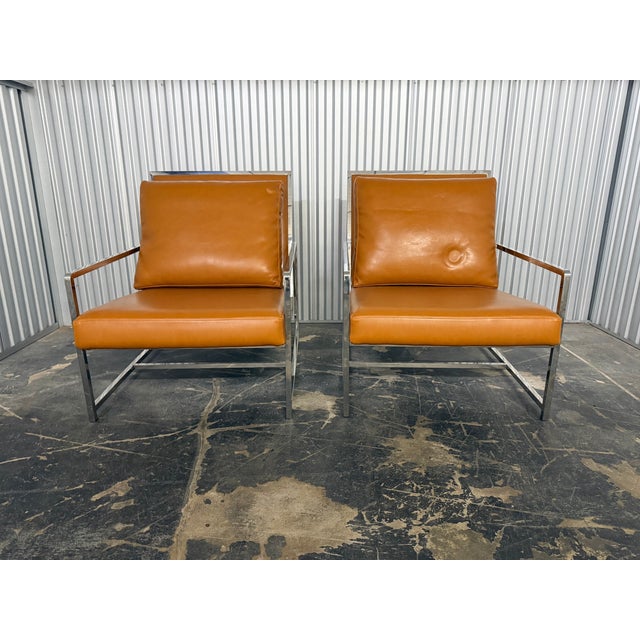 1980s Sleek Modern Lounge Chairs For Sale - Image 11 of 11