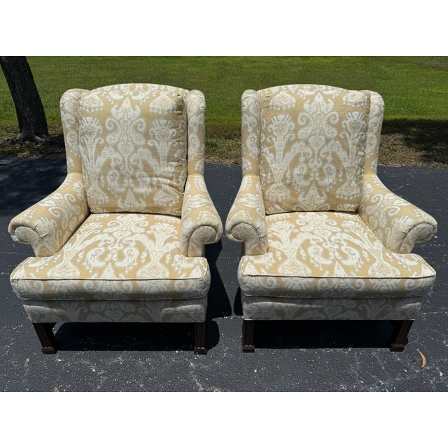 Textile The Hickory Chair Marlborough Leg Lounge Chairs For Sale - Image 7 of 11