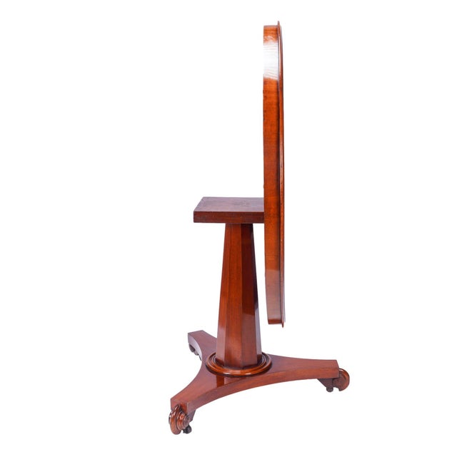 Early 19th Century English Neoclassic Mahogany Circular Tilt Top Pedestal Table, C. 1830 For Sale - Image 5 of 10