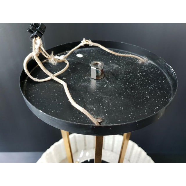 Vintage Brass Resin Steel Ceiling Light by Arlus House, 1960s For Sale - Image 6 of 8