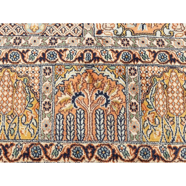 Textile Mid-Century Modern Silk Rug, 1960s For Sale - Image 7 of 12