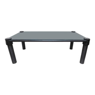 Late 20th Century Post Modern Steel, Glass & Marble Dining Table For Sale