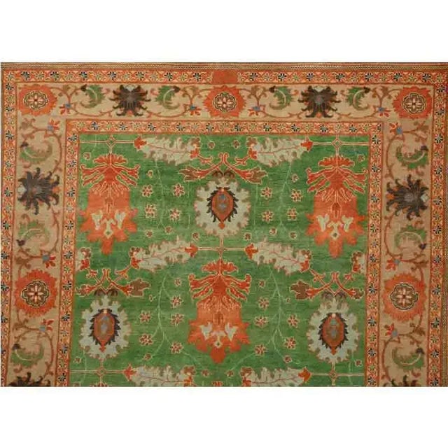 Green 1970s Vintage Handwoven Persian Tabriz Area Rug 7'2" X 9'6" For Sale - Image 8 of 10