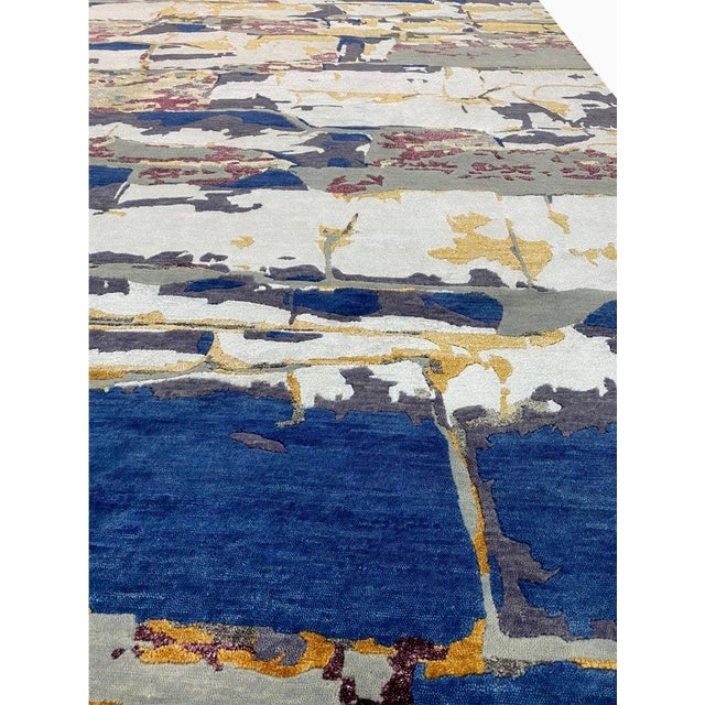 Handwoven Contemporary Abstract Area Rug 10x14 For Sale - Image 12 of 12
