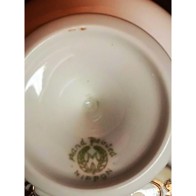 Antique Nippon Morimura 1891~1921 Button, Trinket, Porcelain Pedestal Dish. For Sale - Image 16 of 18