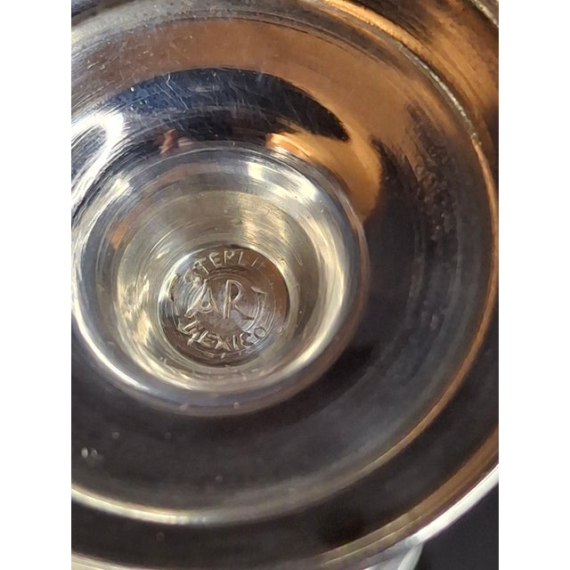 Vintage Mexican Sterling Silver Judaica Kiddush Cordial Cups Star of David Grapes Art Mexico 53g - Set of 5 For Sale - Image 14 of 18
