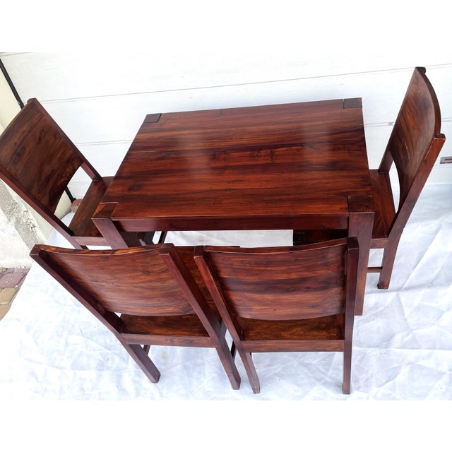 Modernist Table and Chairs in Rosewood, 1970s, Set of 6 For Sale - Image 7 of 18