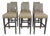 Set of 6 Lee Faux Leather Seat Bar Stools For Sale