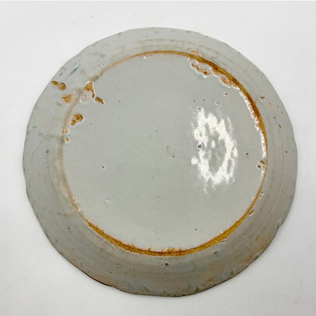 18th Century Antique 18th Century French Faience Floral & Butterfly Plate For Sale - Image 5 of 6