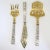 Art Nouveau Set of Three Scandinavian Art Nouveau Gilt 830 Silver Fish Service Flatware For Sale - Image 3 of 6