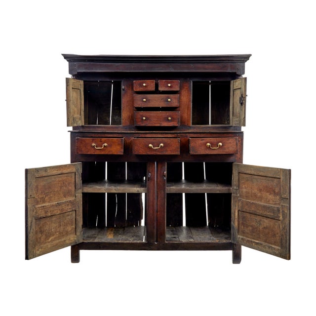 17th Century 17th Century Welsh Carved Oak Court Cupboard, 1680s For Sale - Image 5 of 10