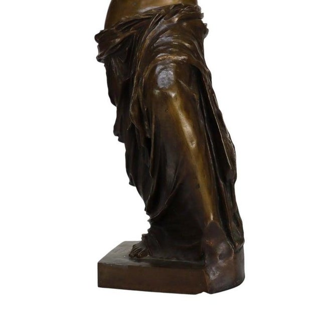 1900 - 1909 Large 39" Reduction Pierre-Louis Frédéric Sauvage Bronze “Venus De Milo" C1900 For Sale - Image 5 of 15