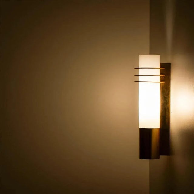 Metal Opaline Glass Wall Lights from Glashütte Limburg, 1960, Set of 2 For Sale - Image 7 of 12