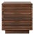 Matthew Izzo Home Mateo Walnut Reed Three Drawer Side Table With Brass Drawer Pulls For Sale