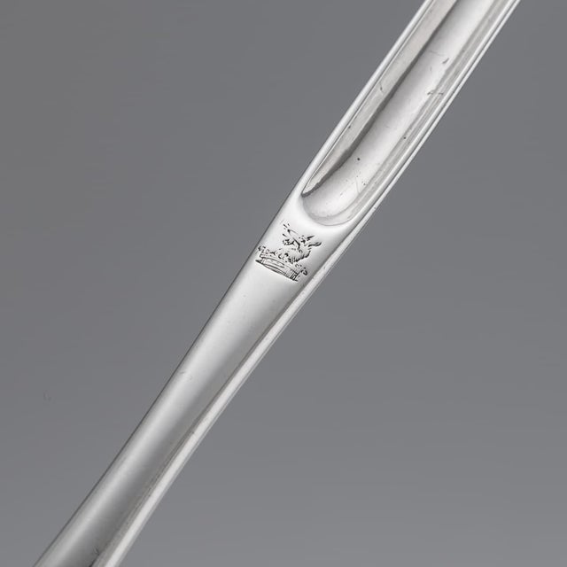 Metal 18th Century Antique Georgian Silver Marrow Scoop by Jon Willis, London For Sale - Image 7 of 11