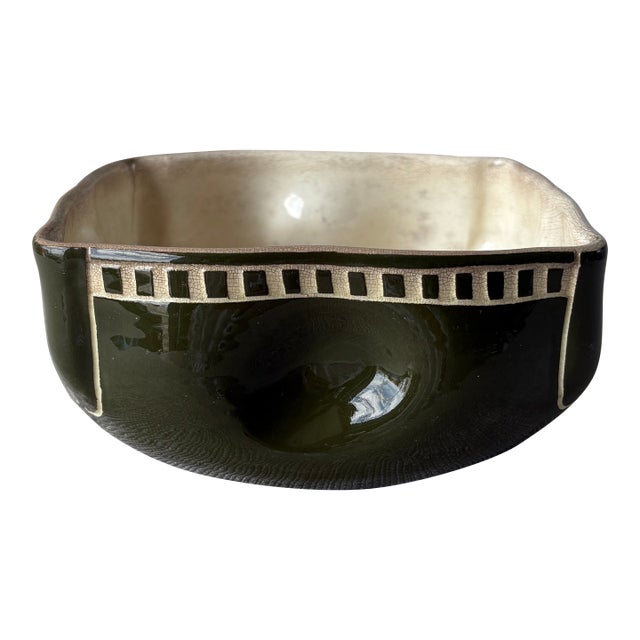 Vintage Ault Handcrafted Ceramic Bowl / Catchall Vessel For Sale