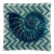 Late 20th Century Fused Art Glass Decorative Square Bowl With Nautilus Motif For Sale